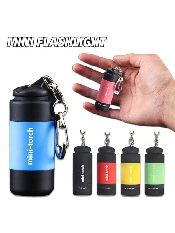 Mini Usb Rechargeable Flashlight Keychain Torch Finger Light Camping Light Suitable For Doctors, Reading, And Outdoor Activities Lime Green