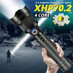 1pc  Long Flashlight Zoomable ,Upgraded LED Flashlight 3 Lighting Modes LED Torch Support For Camping Emergencies,Hiking,Outdoor,Running,Power Failure,Snowstorm Black