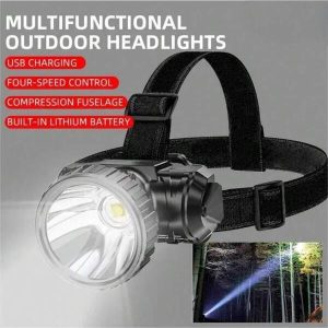 KENSUN 1pc LED Headlamp Camping Search Light Head Flashlight Rechargeable Powerful Head Lamp Front Lanterns Headlights As Shown In the Figure