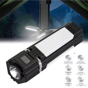 Super Bright Torch Flashlight USB Rechargeable Camping Outdoor Magnet Work Lamp 1